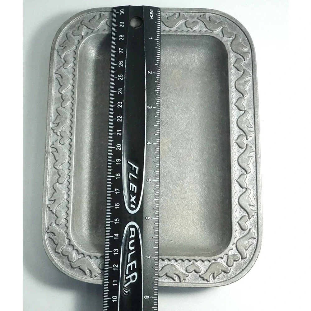 RWP Armetale Wilton Pewter Serving Trays Plates Embossed Birds & Hearts Lot of 3